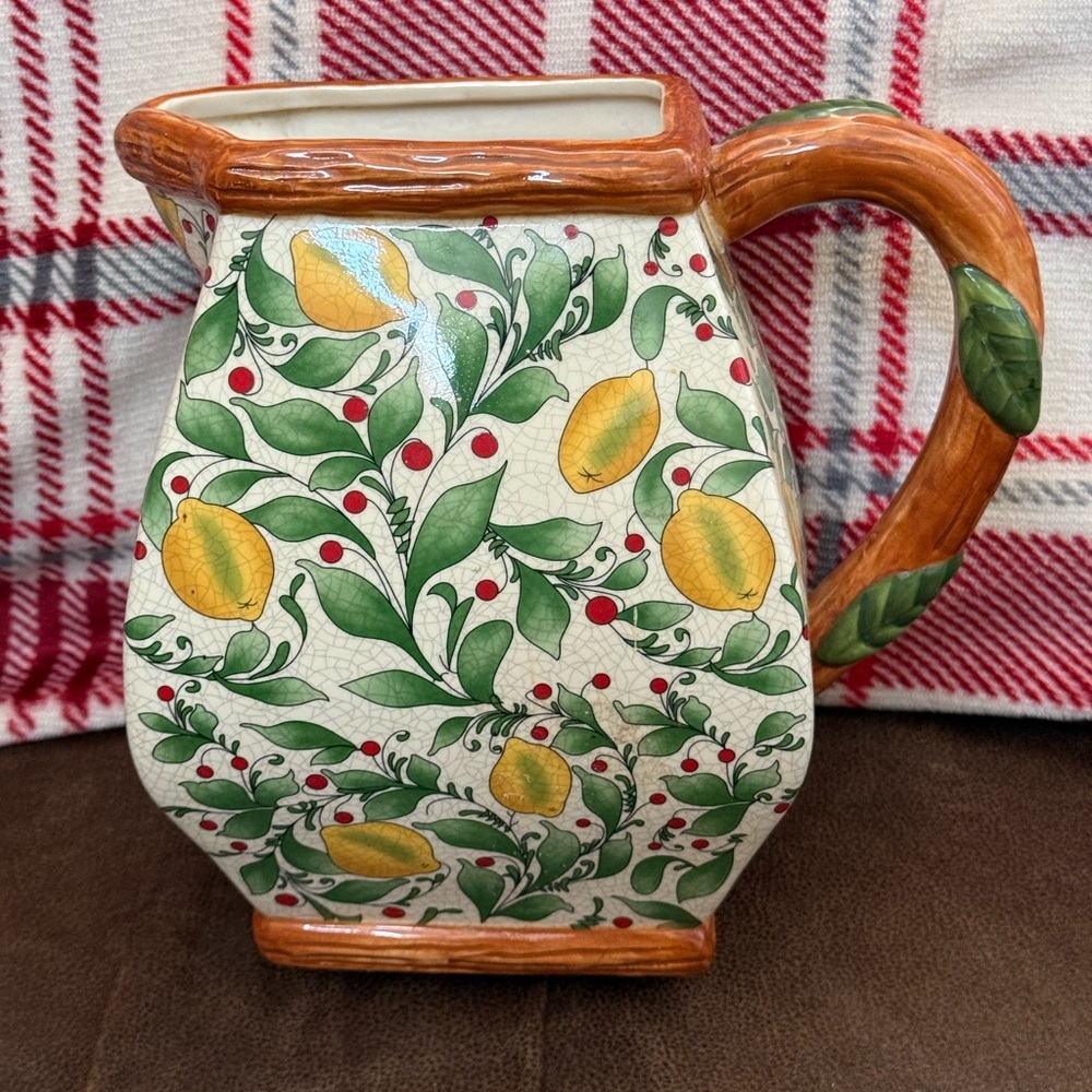 8”H Pacific Rim Ceramic Lemon Pitcher - Picture 1 of 6